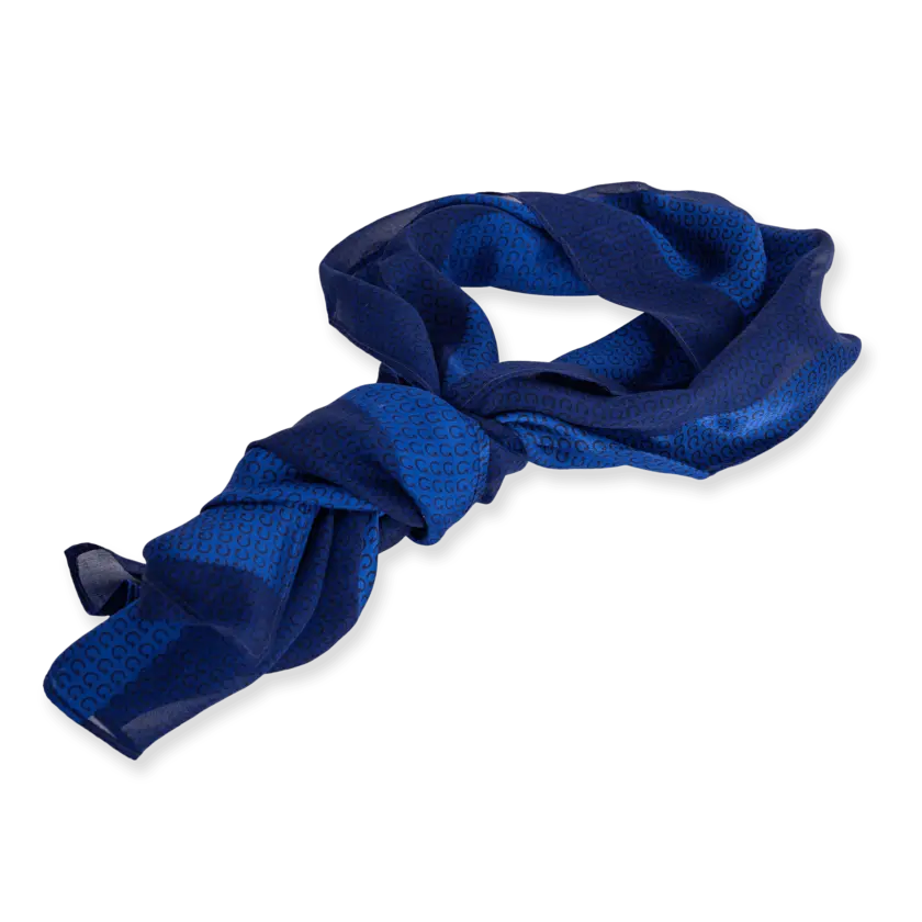 skräddarsydd sidenscarf med Caverion mönster