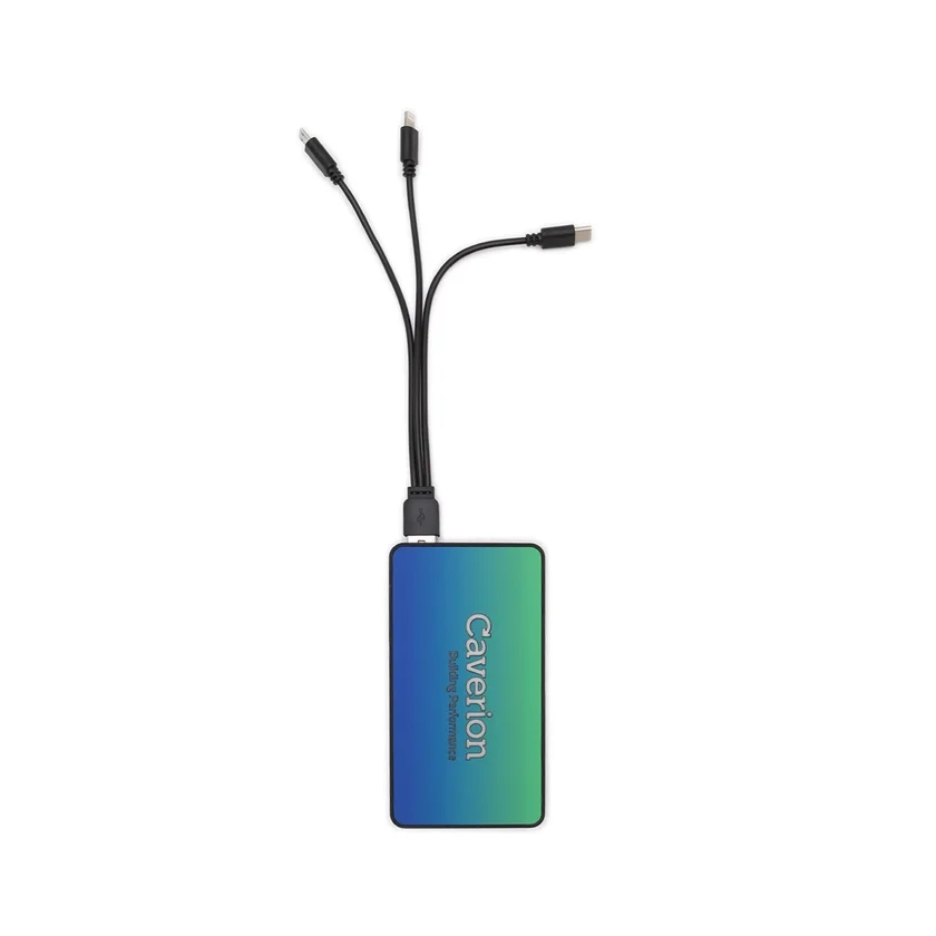 caverion powerbank med lysande logga