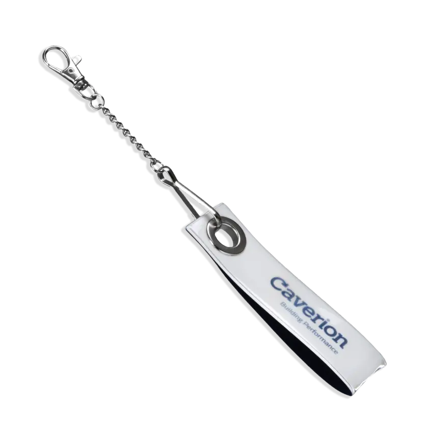 vit reflective loop strap med caverion logo