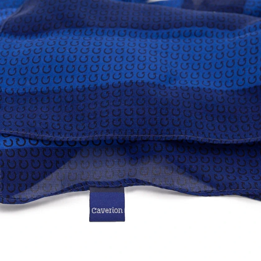 skräddarsydd sidenscarf med Caverion mönster