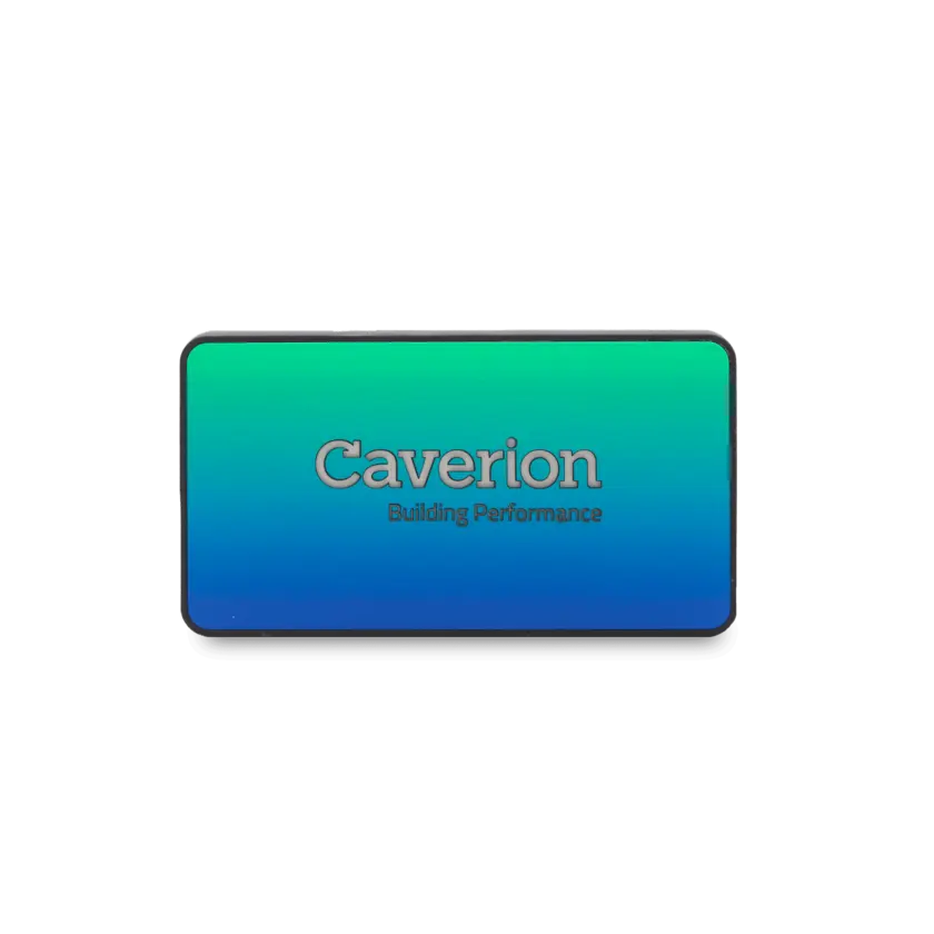 caverion powerbank med lysande logga