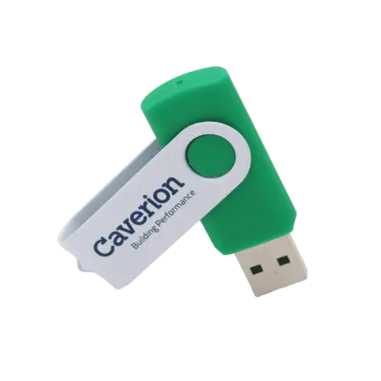 grön och vitt caverion usb