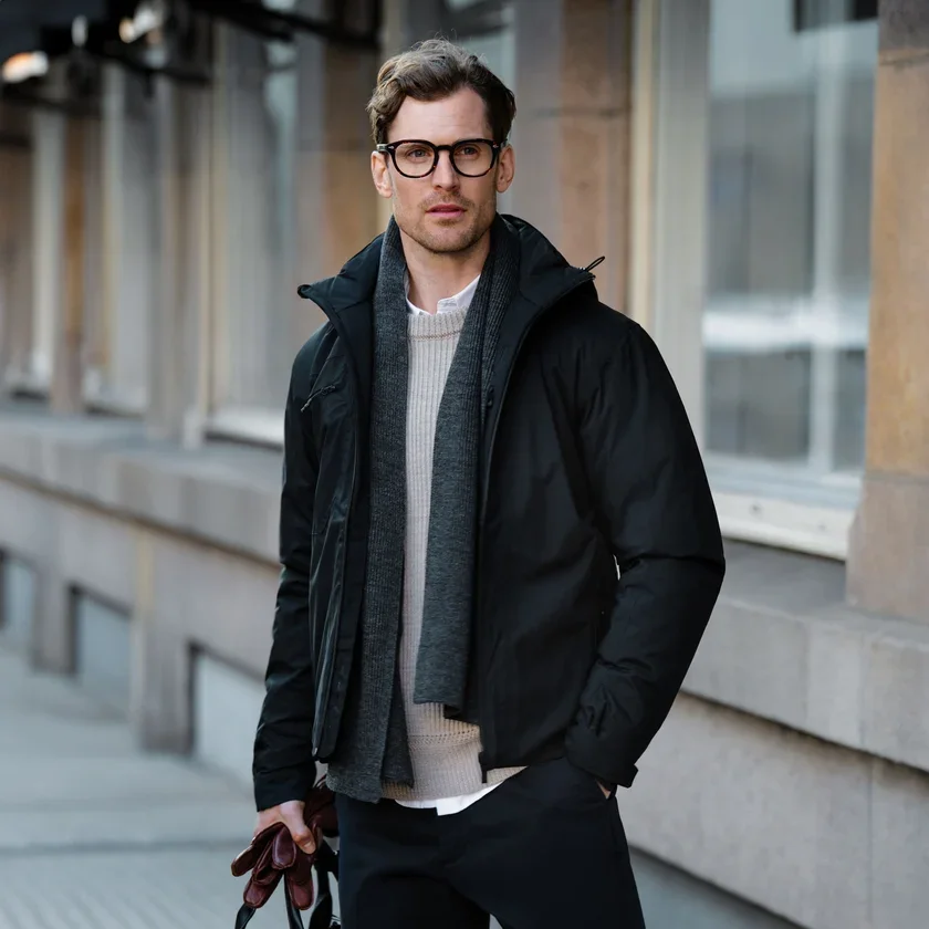 black jacket